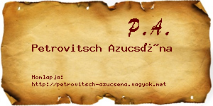 Petrovitsch Azucséna névjegykártya