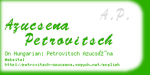 azucsena petrovitsch business card